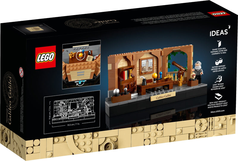 LEGO Ideas 40595 Tribute to Galileo Galilei back box art