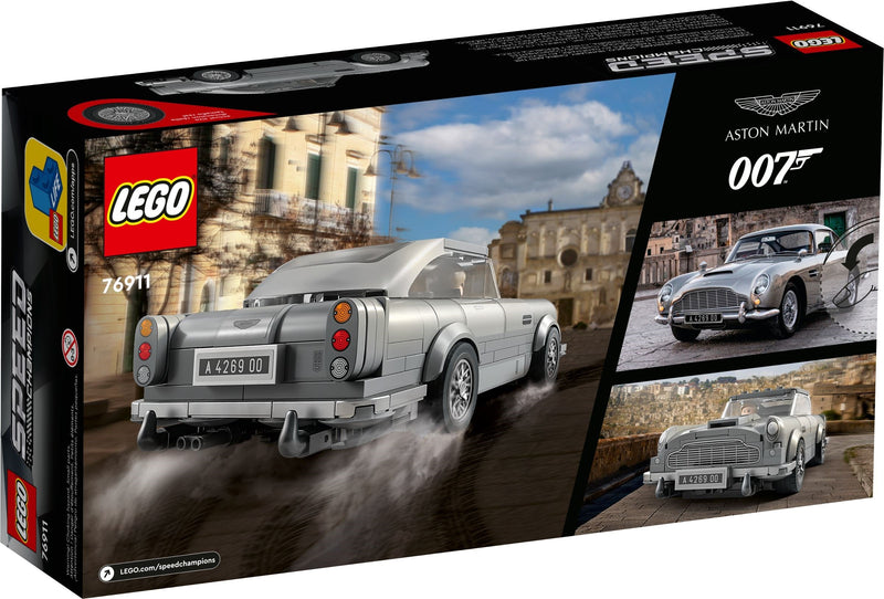 LEGO Speed Champions 76911 007 Aston Martin DB5 back box art
