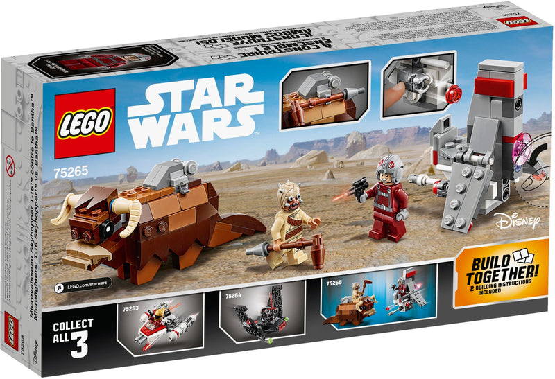 LEGO Star Wars 75265 T-16 Skyhopper vs Bantha Microfighters back box art