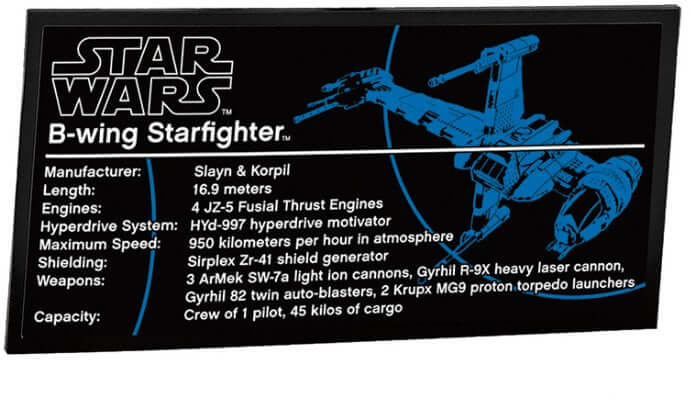 LEGO Star Wars 10227 B-wing Starfighter
