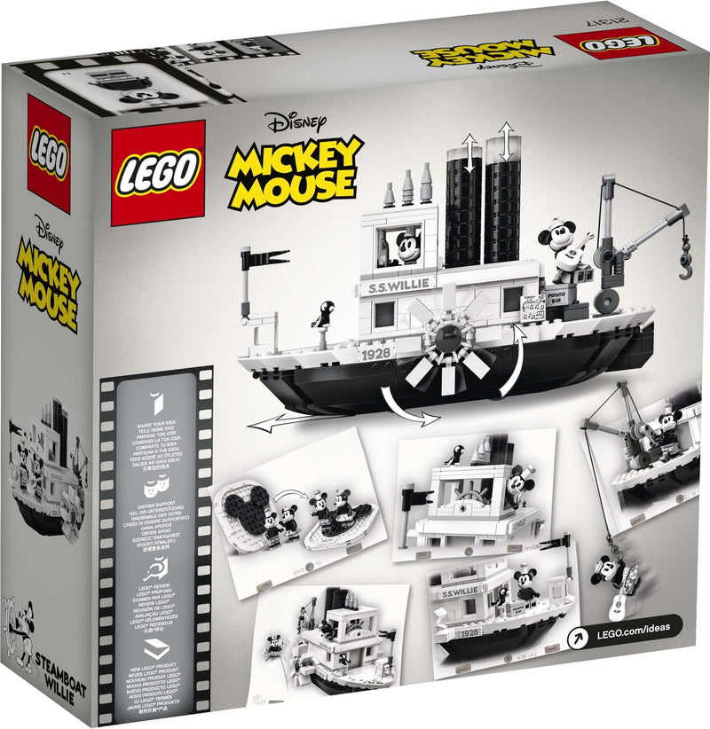 LEGO Ideas 21317 Steamboat Willie back box art