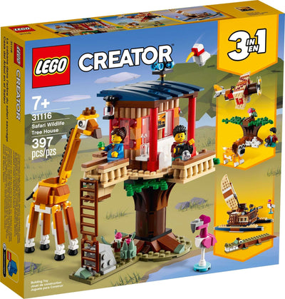 LEGO Creator 31116 Safari Wildlife Tree House front box art