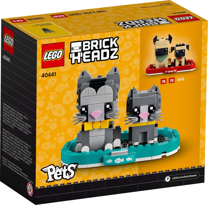 LEGO BrickHeadz 40441 Shorthair Cats back box art