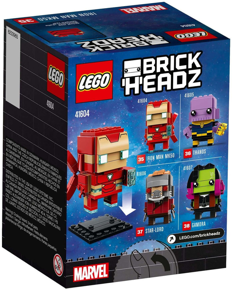 LEGO BrickHeadz 41604 Iron Man MK50 back box