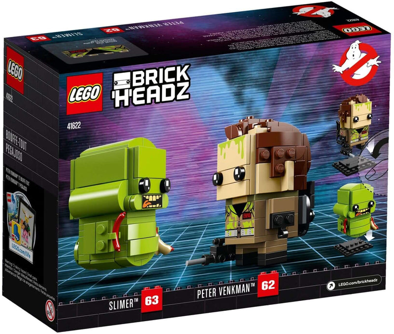 LEGO BrickHeadz 41622 Peter Venkman & Slimer back box