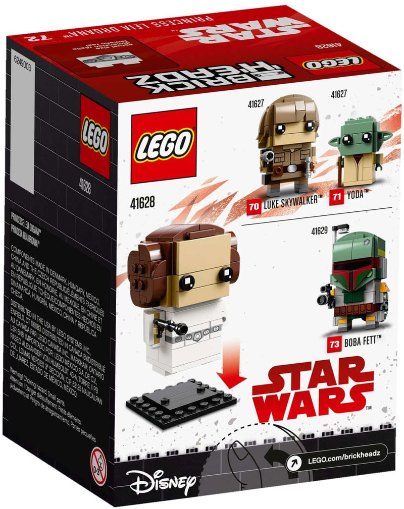 LEGO BrickHeadz 41628 Princess Leia Organa back box