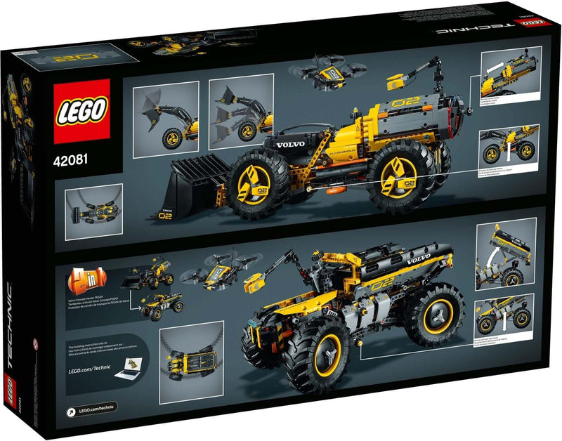 LEGO Technic 42081 Volvo Concept Wheel Loader ZEUX back box art