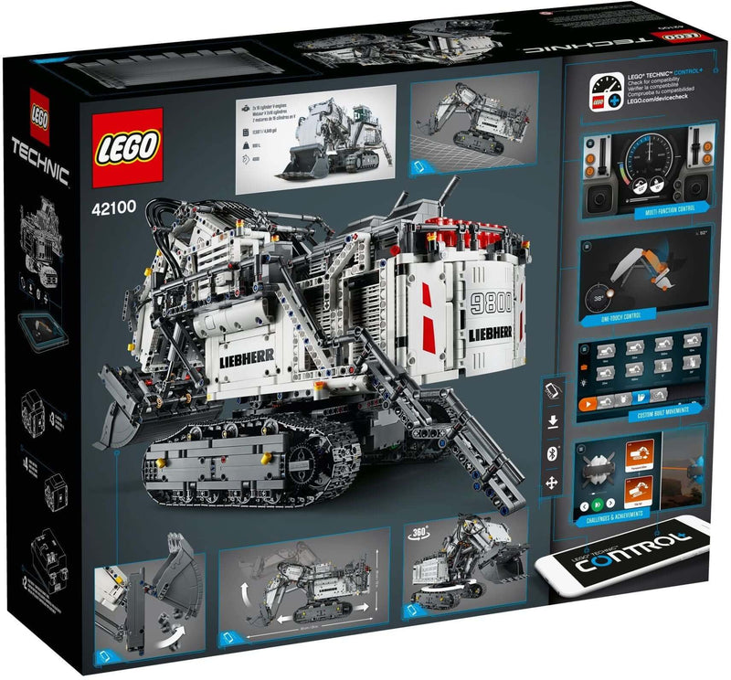 LEGO Technic 42100 Liebherr R 9800 Excavator back box art