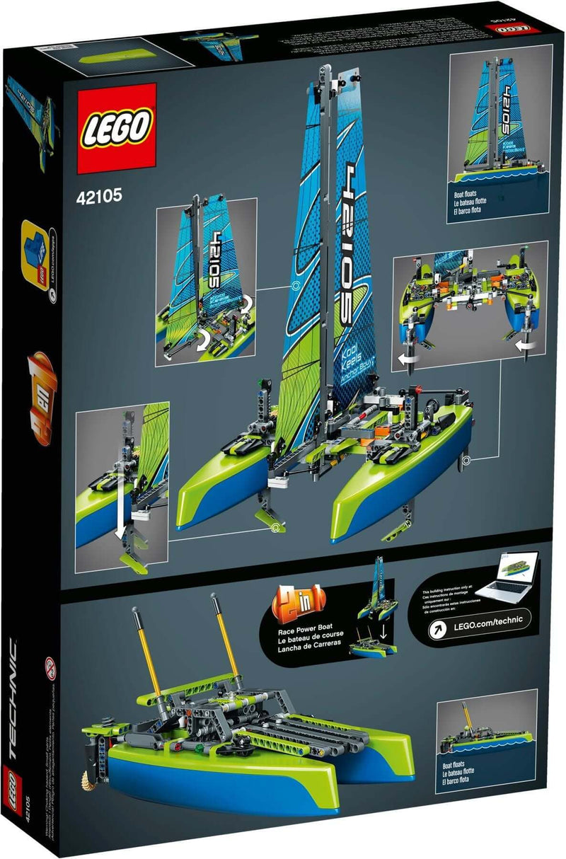 LEGO Technic 42105 Catamaran back box art