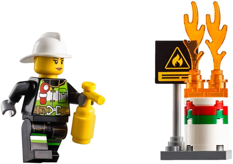 LEGO City 60107 Fire Ladder Truck minifigures