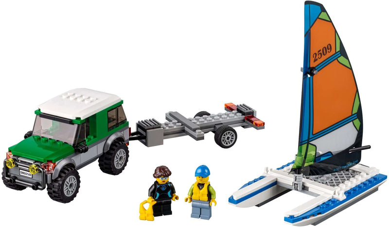 LEGO City 60149 4x4 with Catamaran and minifigures