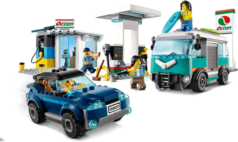 LEGO City 60257 Service Station and minifigures
