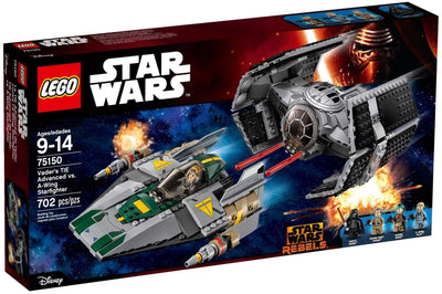 LEGO Star Wars 75150 Vader's TIE Advanced vs. A-wing Starfighter front box art