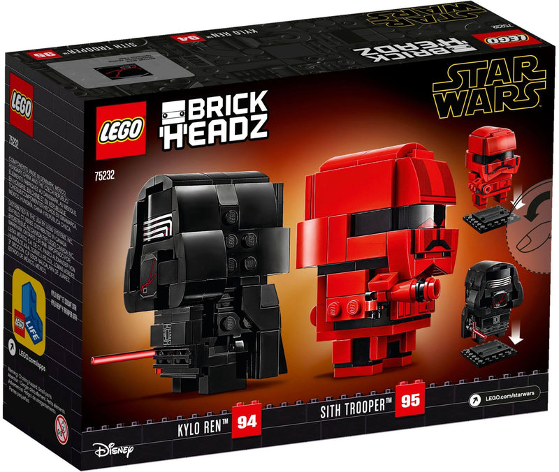 LEGO BrickHeadz 75232 Kylo Ren & Sith Trooper back box