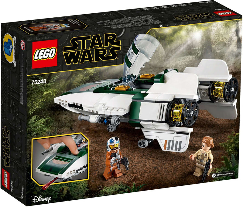 LEGO Star Wars 75248 Resistance A-wing Starfighter back box art