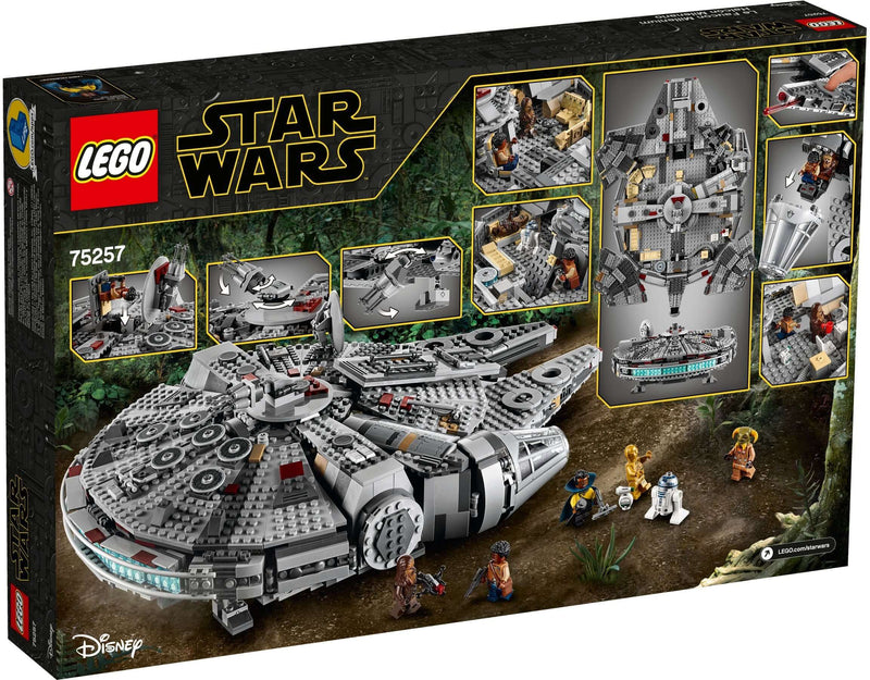 LEGO Star Wars 75257 Millennium Falcon back box art