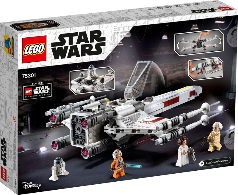 LEGO Star Wars 75301 Luke Skywalker’s X-Wing Fighter back box art
