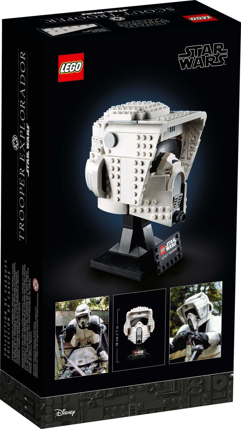 LEGO Star Wars 75305 Scout Trooper Helmet back box art