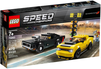 LEGO Speed Champions 75893 2018 Dodge Challenger SRT Demon and 1970 Dodge Charger R/T