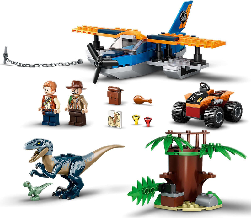 LEGO Jurassic World 75942 Velociraptor: Biplane Rescue Mission