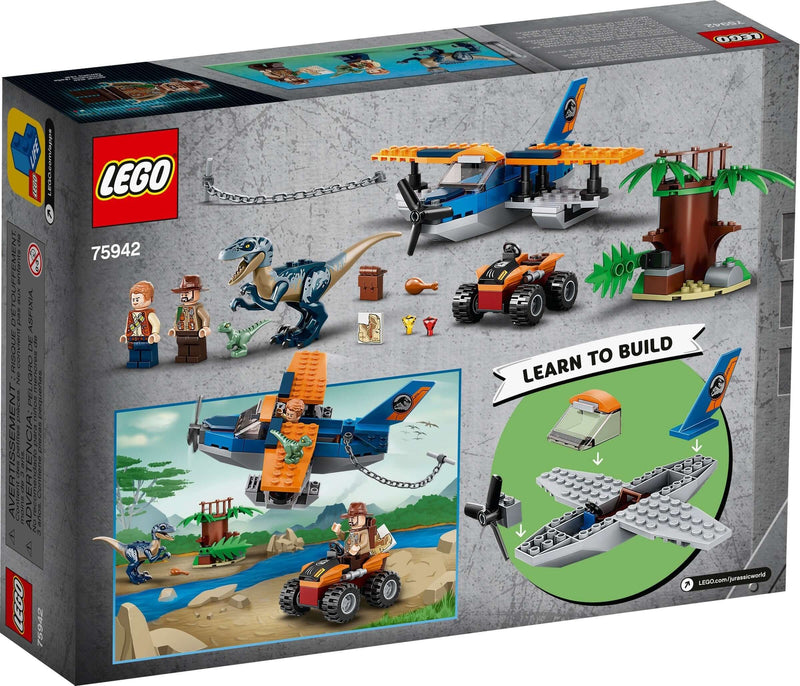 LEGO Jurassic World 75942 Velociraptor: Biplane Rescue Mission