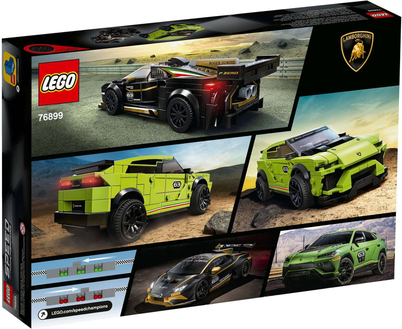 LEGO Speed Champions 76899 Lamborghini Urus ST-X & Lamborghini Huracan Super Trofeo EVO