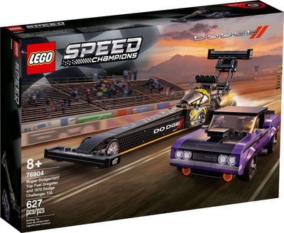 LEGO Speed Champions 76904 Mopar Dodge//SRT Top Fuel Dragster and 1970 Dodge Challenger T/A