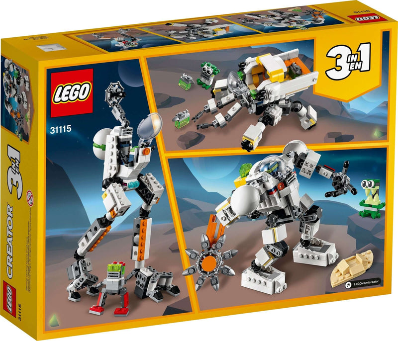 LEGO Creator 31115 Space Mining Mech back box art
