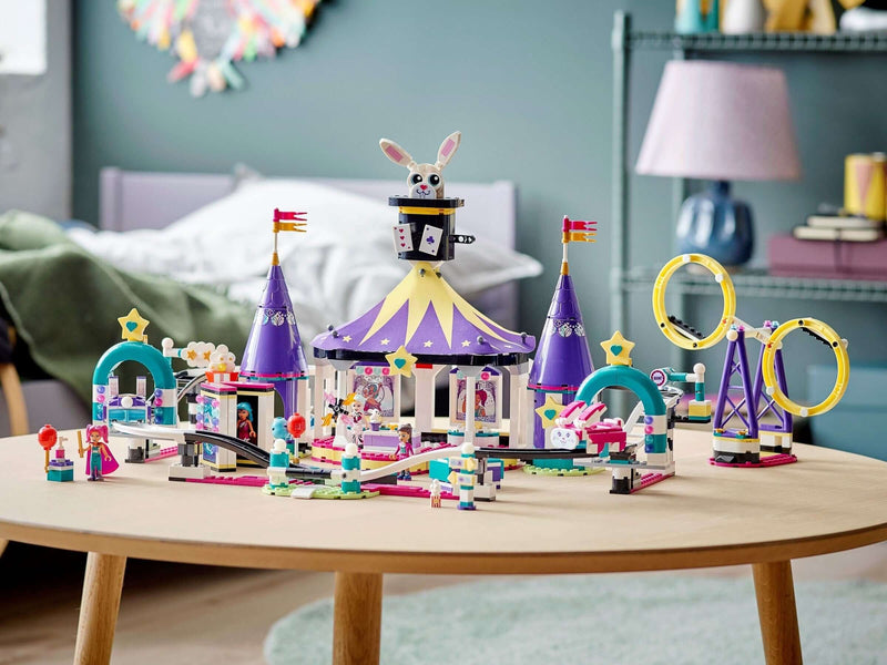 LEGO Friends 41685 Magical Funfair Roller Coaster display