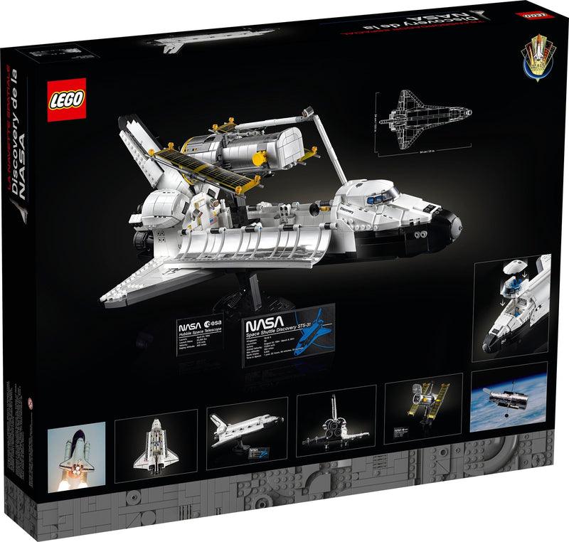 LEGO ICONS 10283 NASA Space Shuttle Discovery back box art
