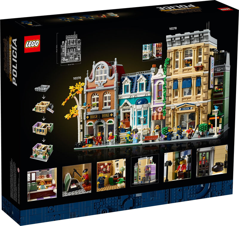 LEGO ICONS 10278 Police Station back box art