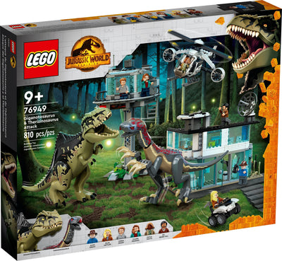 LEGO Jurassic World 76949 Giganotosaurus & Therizinosaurus Attack front box art