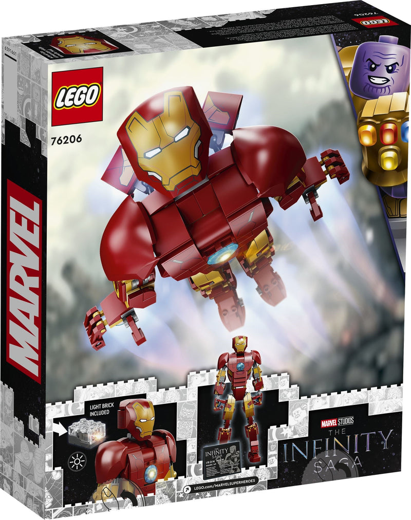 LEGO Marvel 76206 Iron Man Figure back box art