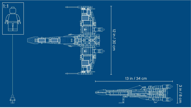 LEGO Star Wars 75218 X-wing Starfighter blueprint