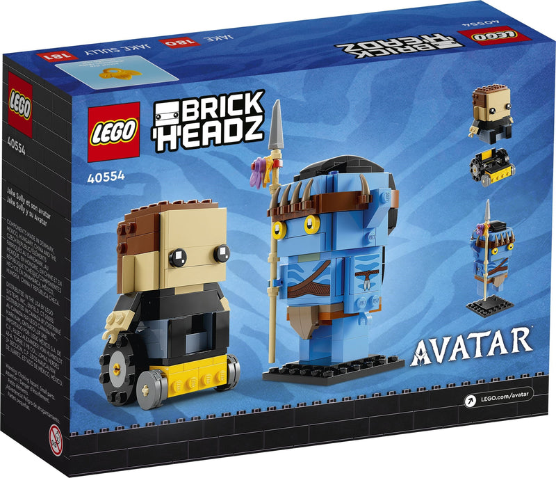 LEGO BrickHeadz 40554 Jake Sully & his Avatar back box art