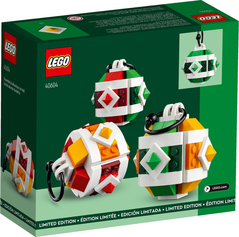 LEGO 40604 Christmas Decor Set back box art