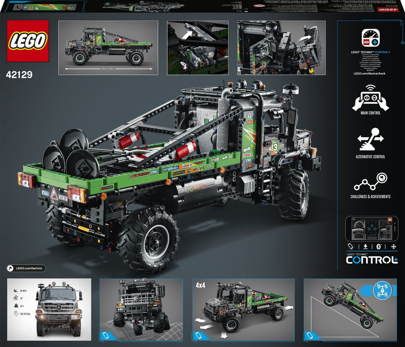 LEGO Technic 42129 4x4 Mercedes-Benz Zetros Trial Truck back box art