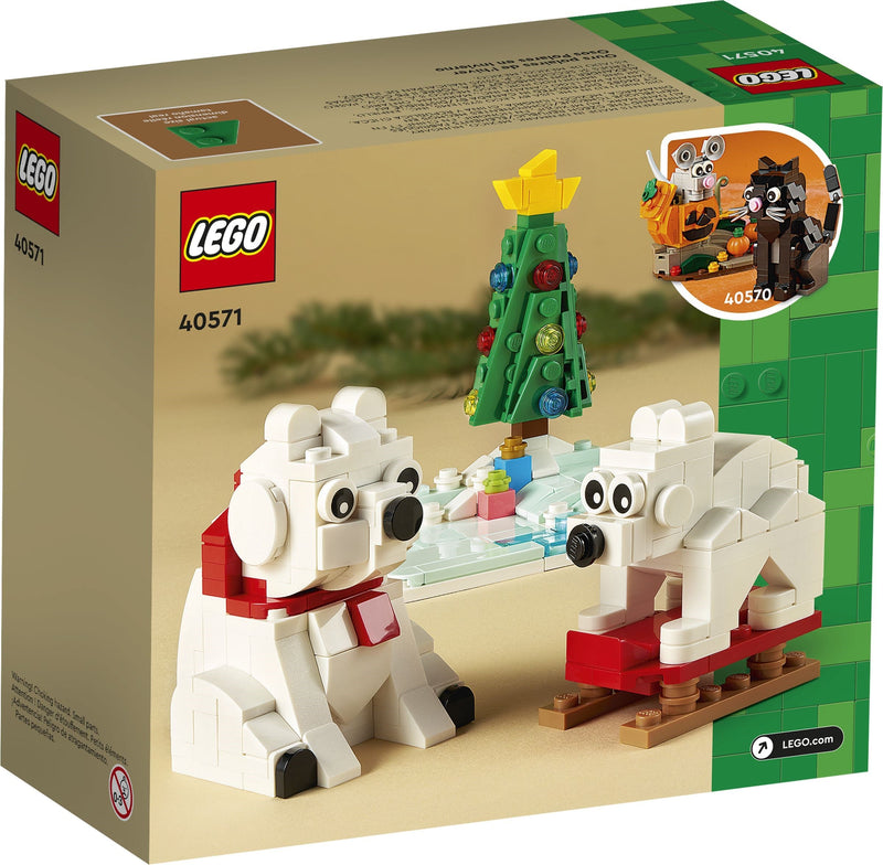 LEGO 40571 Wintertime Polar Bears back box art