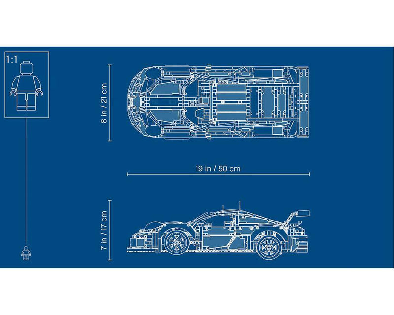 LEGO Technic 42096 Porsche 911 RSR blueprint
