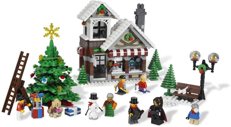 LEGO Creator 10199 Winter Village Toy Shop and minifigures