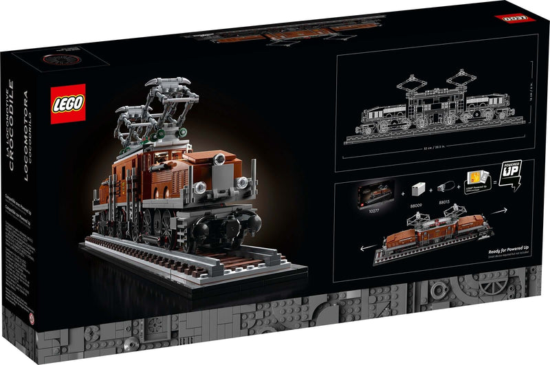 LEGO Creator 10277 Crocodile Locomotive back box art
