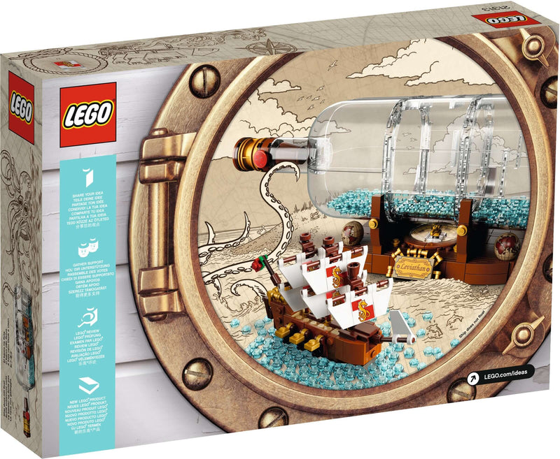 LEGO Ideas 21313 Ship in a Bottle back box art