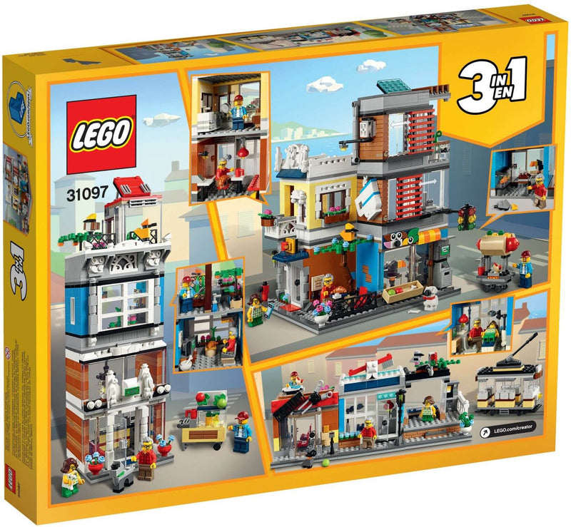 LEGO Creator 31097 Townhouse Pet Shop & Café back box art