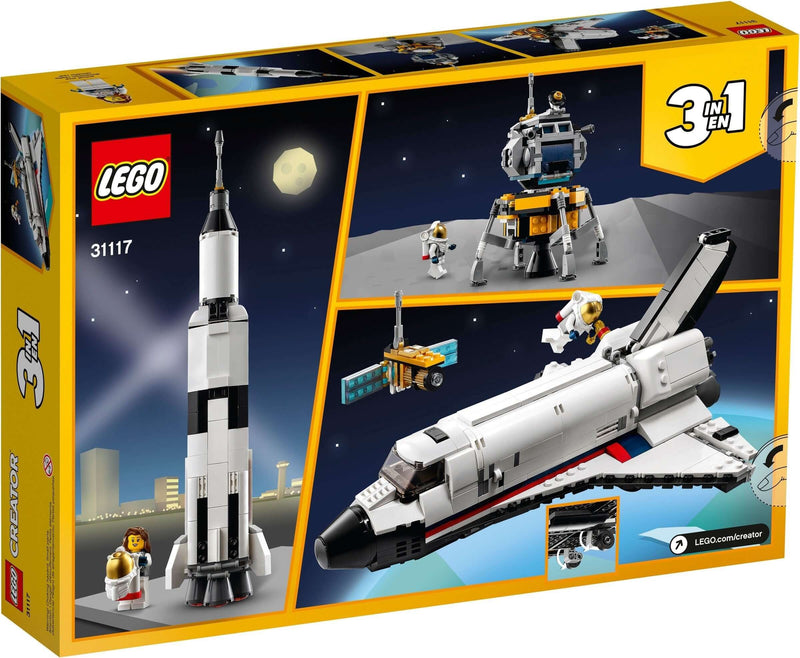 LEGO Creator 31117 Space Shuttle Adventure back box art