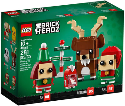 LEGO BrickHeadz 40353 Reindeer, Elf and Elfie box set