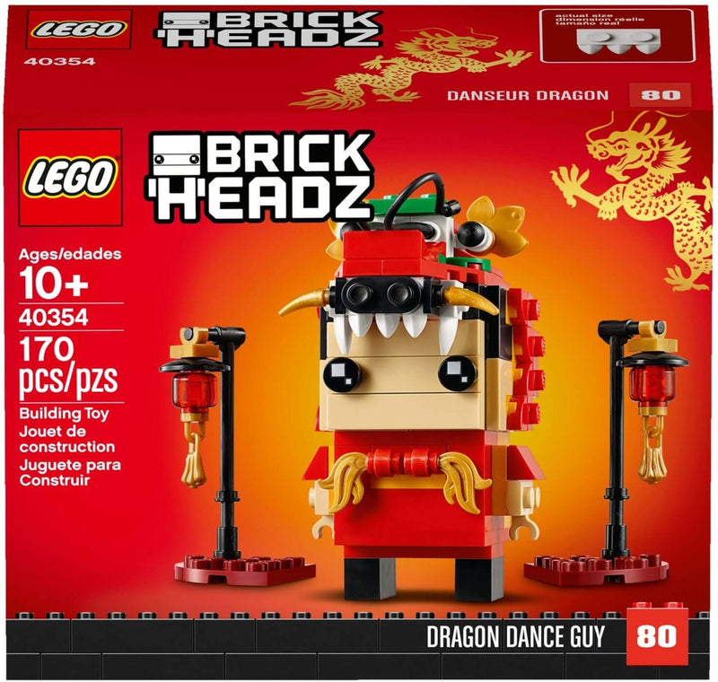 LEGO BrickHeadz 40354 Dragon Dance Guy CNY back box