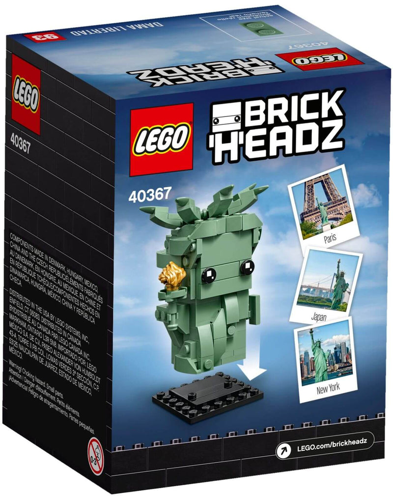 LEGO BrickHeadz 40367 Lady Liberty back box
