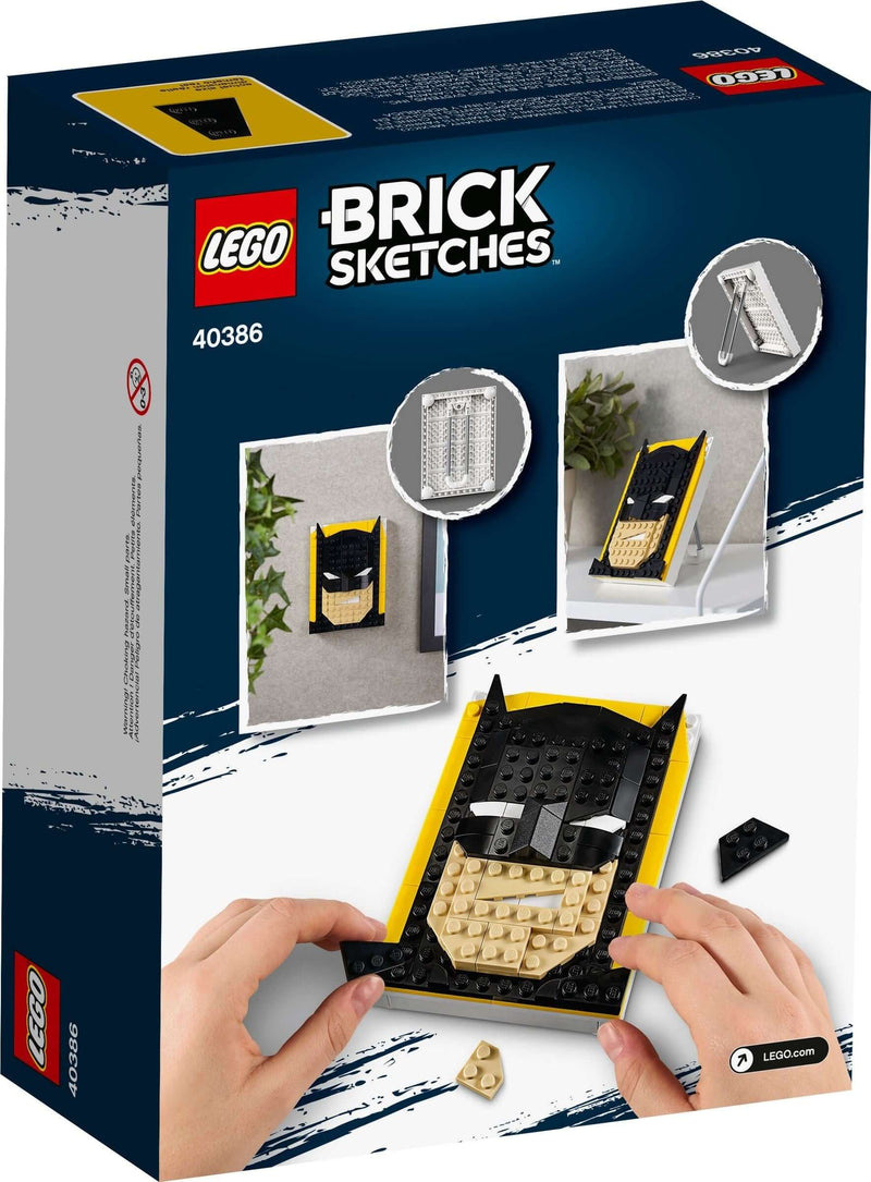 LEGO Brick Sketches 40386 Batman back box art