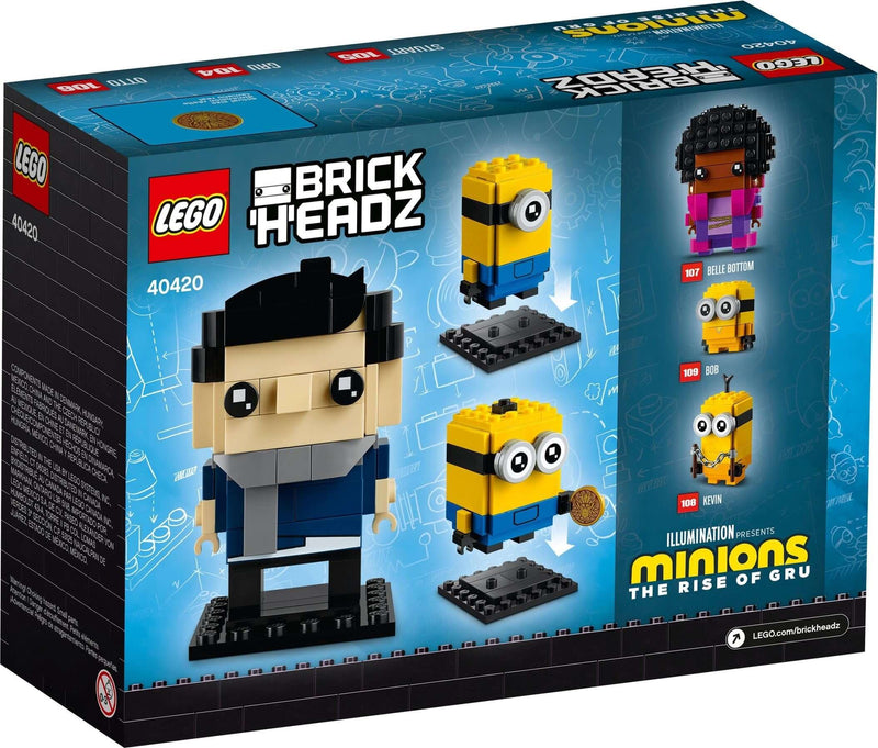 LEGO BrickHeadz 40420 Gru, Stuart and Otto back box art