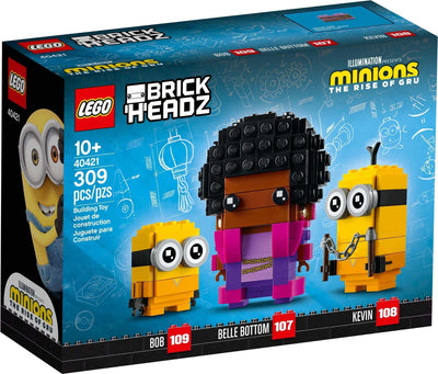 LEGO BrickHeadz 40421 Belle Bottom, Kevin and Bob front box art